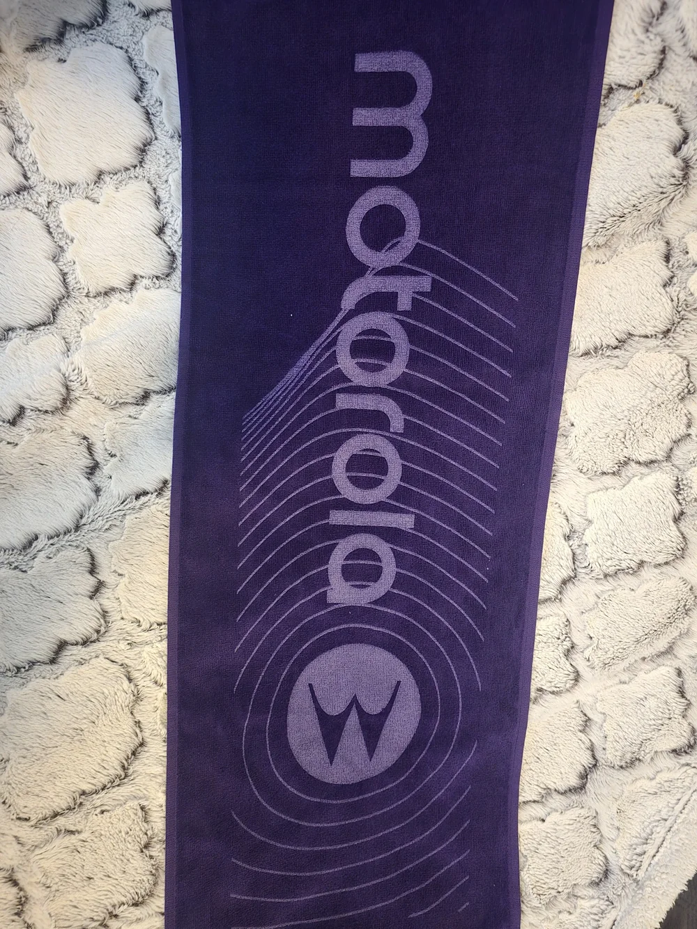 Rare Motorola Purple Fitness Towel NWOT